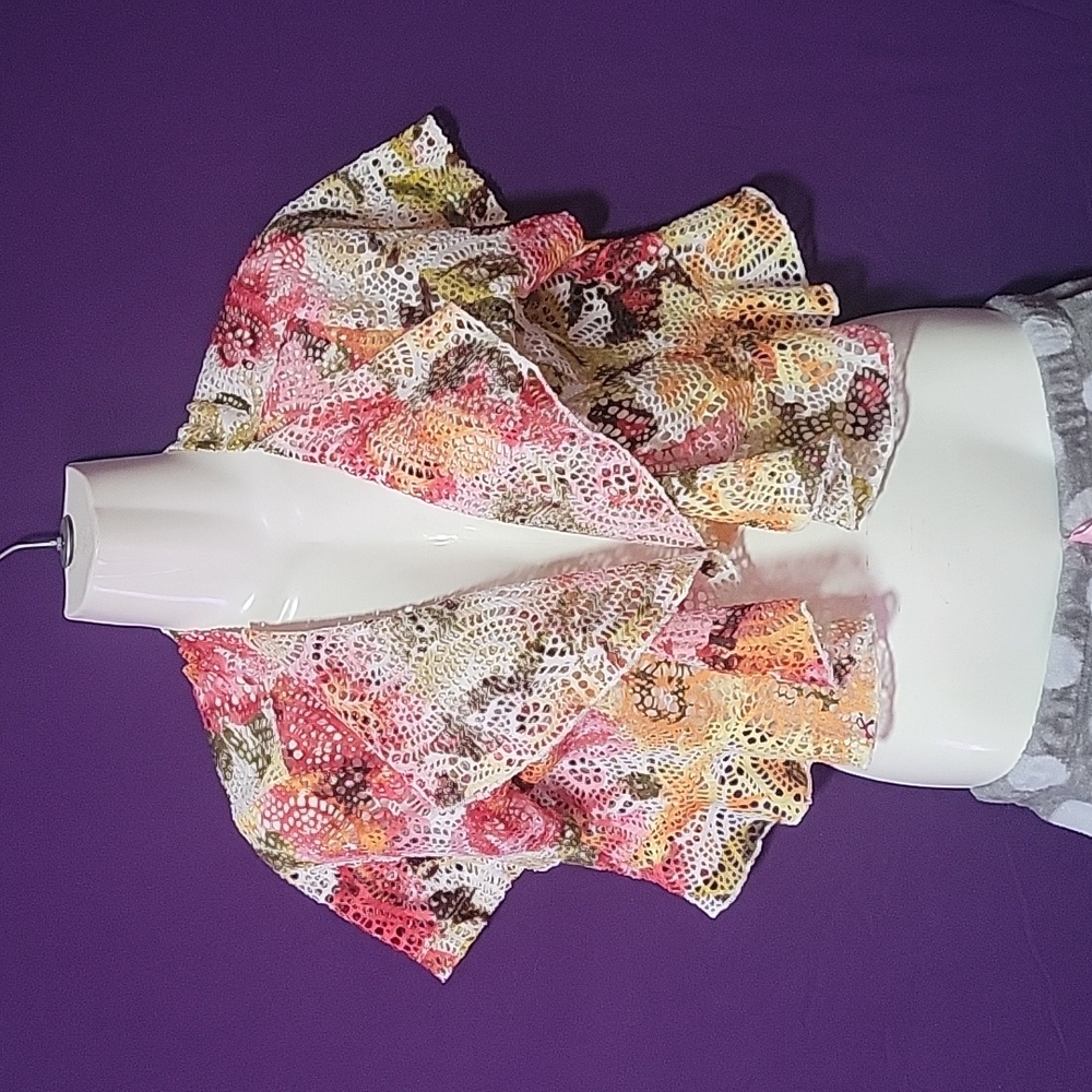 Perceptions fall floral lace cascade cover over